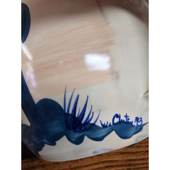 Handcrafted Ellis Prod. Marshall TX Stoneware Pottery Bowl Artist Signed - Picture 12 of 12